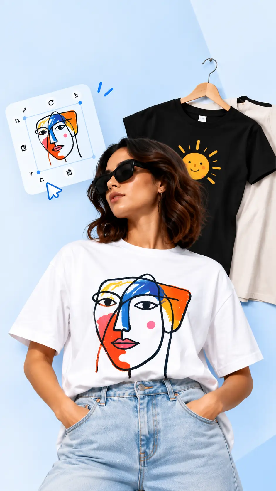 Custom t-shirt with personalized graphic design
